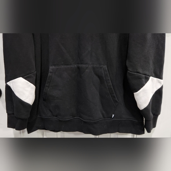 Puma black & white Rebel stripe sleeves hoodie pullover men's size 3XLT - Picture 4 of 11